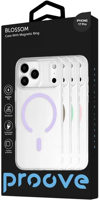Чохол Proove Blossom Case with Magnetic Ring iPhone 17 Pro (black) - фото - №4