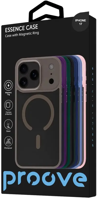 Чохол Proove Essence Case with Magnetic Ring iPhone 17 (black) - фото - №4