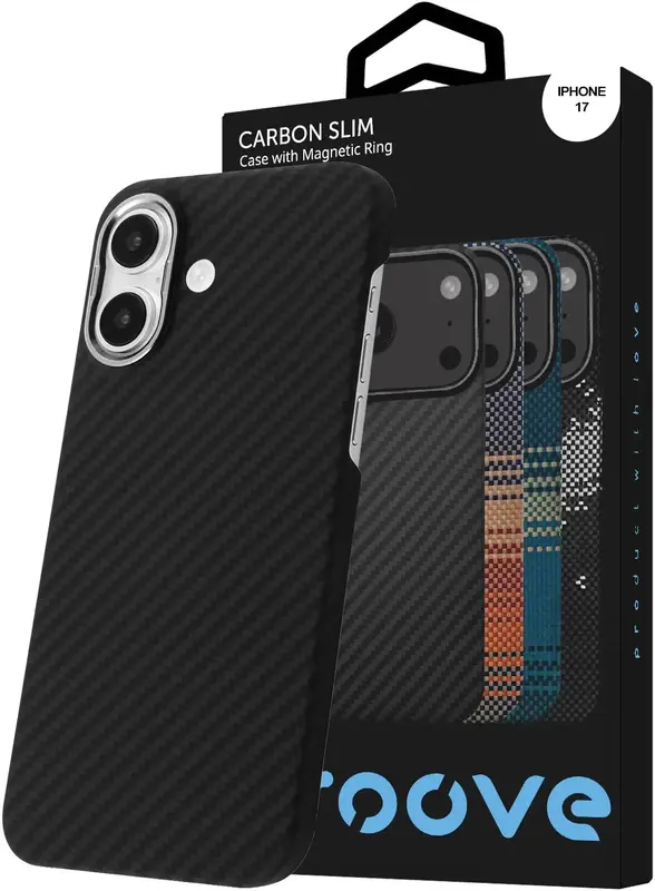 Чохол Proove Carbon Slim with Magnetic Ring iPhone 17 (black) - фото - №2