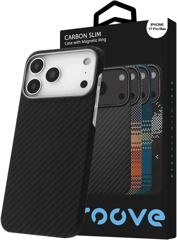 Чохол Proove Carbon Slim with Magnetic Ring iPhone 17 Pro Max (black) - фото - №2