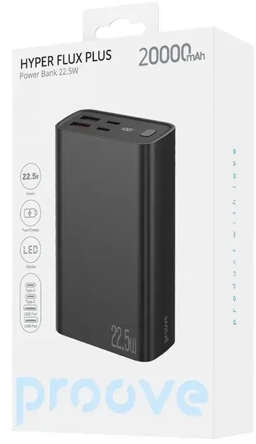 Порт.ЗП Proove Hyper Flux Plus 20000mAh 22.5W черный - фото - №4