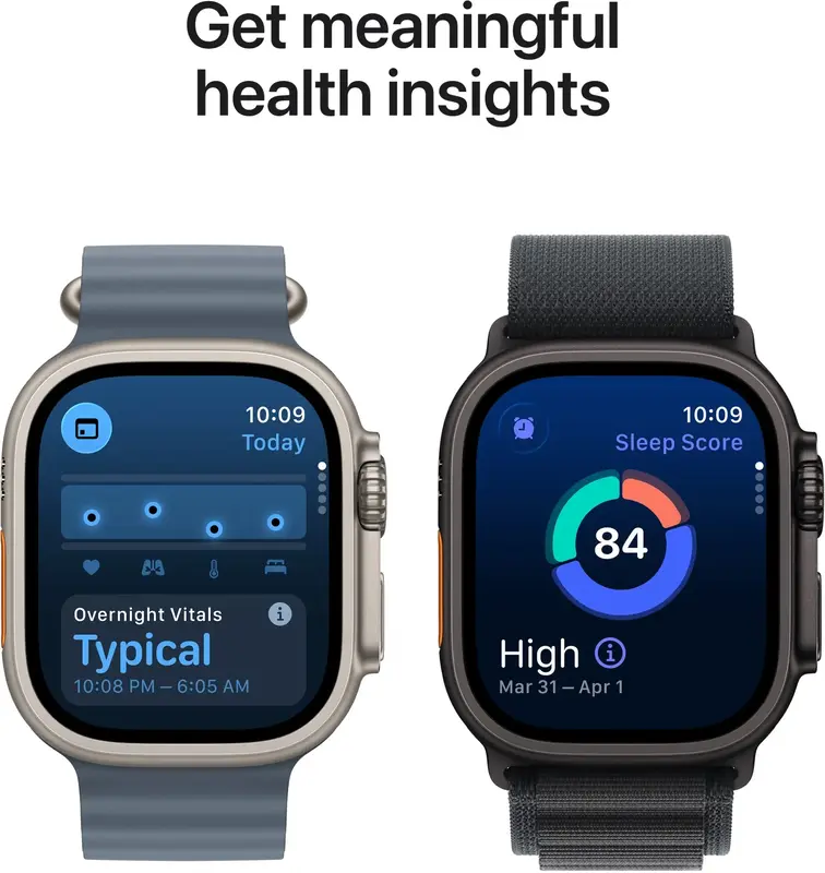 Apple Watch Ultra 3 GPS + Cellular 49mm Black Titanium Case with Black/Charcoal Trail Loop - M/L (MF1H4QP/A) - фото - №2