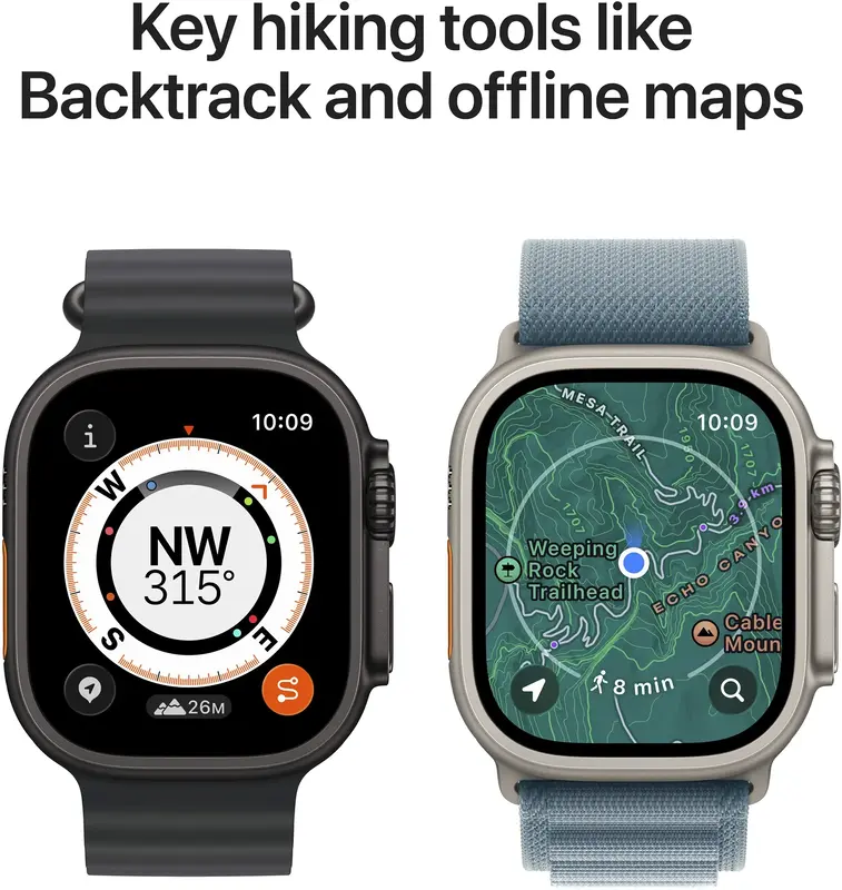 Apple Watch Ultra 3 GPS + Cellular 49mm Black Titanium Case with Black Titanium Milanese Loop Large (MF1T4QP/A) - фото - №4