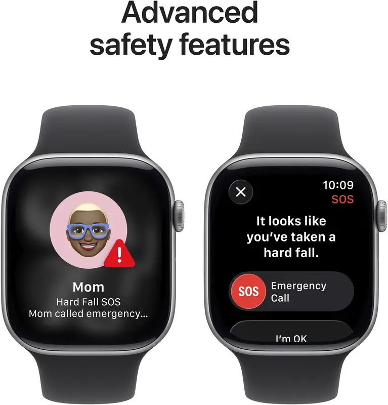 Apple Watch Series 11 GPS + Cellular 46mm Space Grey Aluminium Case with Black Sport Band - S/M (MFC94RK/A) - фото - №5