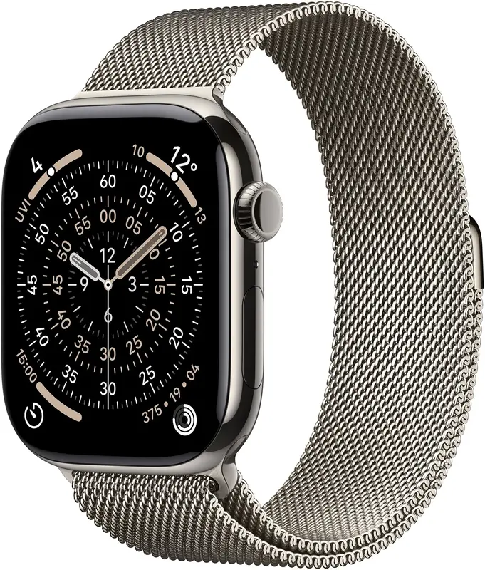 Apple Watch Series 11 GPS + Cellular 42mm Natural Titanium Case with Natural Milanese Loop (MF8P4RK/A) - фото - №0