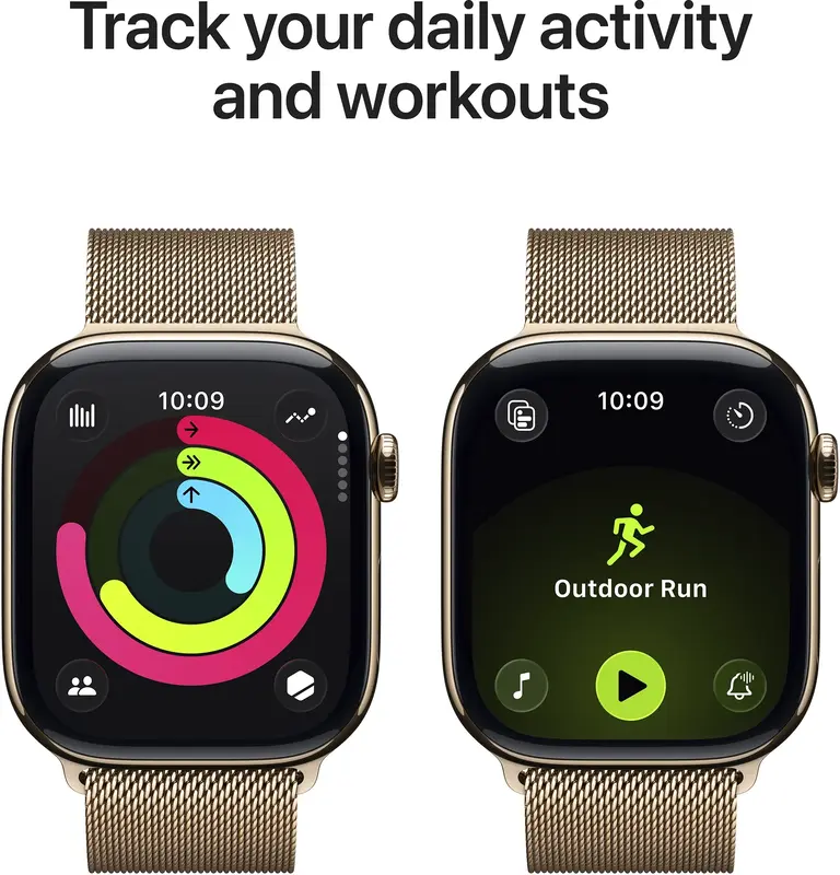 Apple Watch Series 11 GPS + Cellular 42mm Gold Titanium Case with