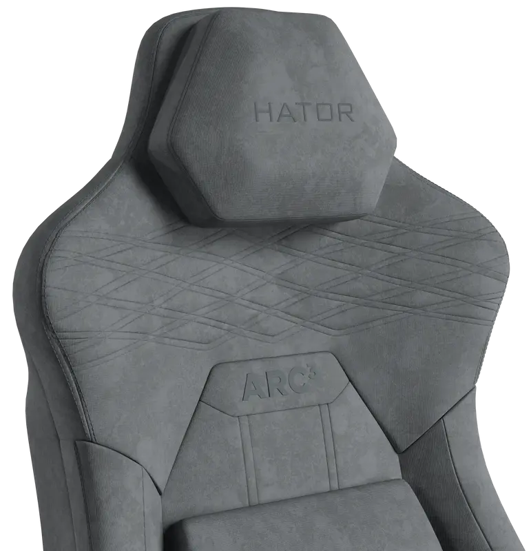 Ігрове крісло HATOR Arc 3 XL Velour (HTC3446XL) Grey - фото - №3