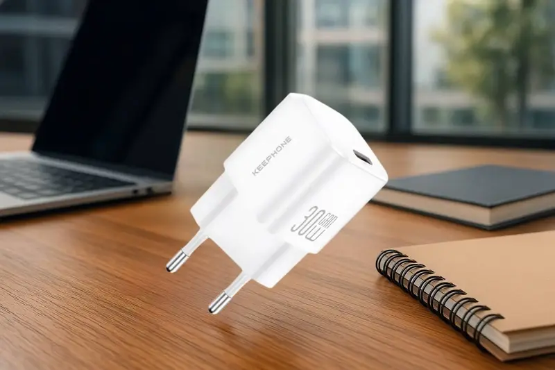 Ун.СЗУ Keephone 30W USB-C GaN бiлий - фото - №1