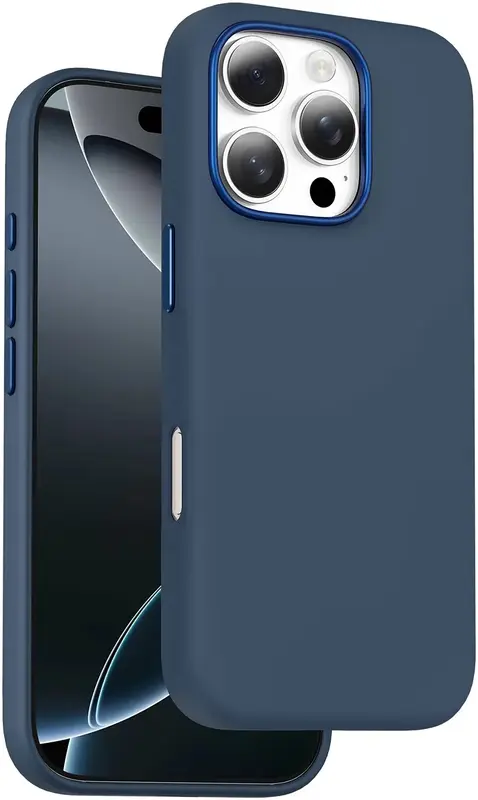 Чехол Keephone Rosana Liquid Silicone MagSafe Case for 16 Pro Blue (KPROSA16PBL) - фото - №0