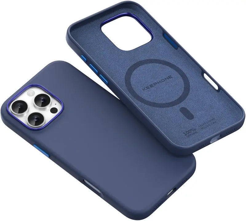Чехол Keephone Rosana Liquid Silicone MagSafe Case for 16 Pro Blue (KPROSA16PBL) - фото - №3