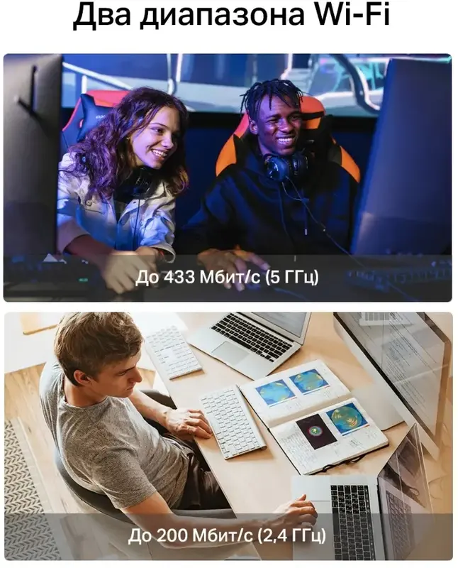 Wi-Fi-usb адаптер Mercusys MA20N AC650 200+433 Мбіт/с - фото - №2