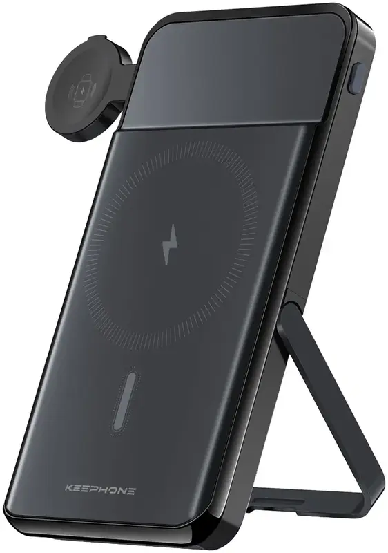 Додаткова батарея Keephone Mag PowerBank, 10000mAh 3-in-1 (MAGPOBAPB-21BBK) - фото - №0