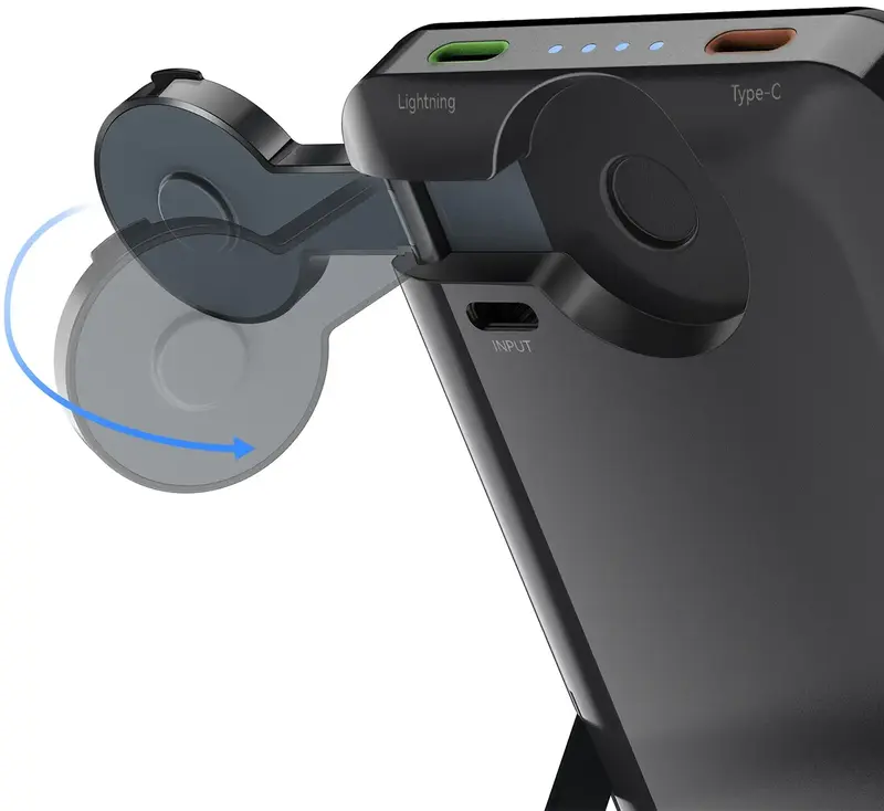 Додаткова батарея Keephone Mag PowerBank, 10000mAh 3-in-1 (MAGPOBAPB-21BBK) - фото - №2