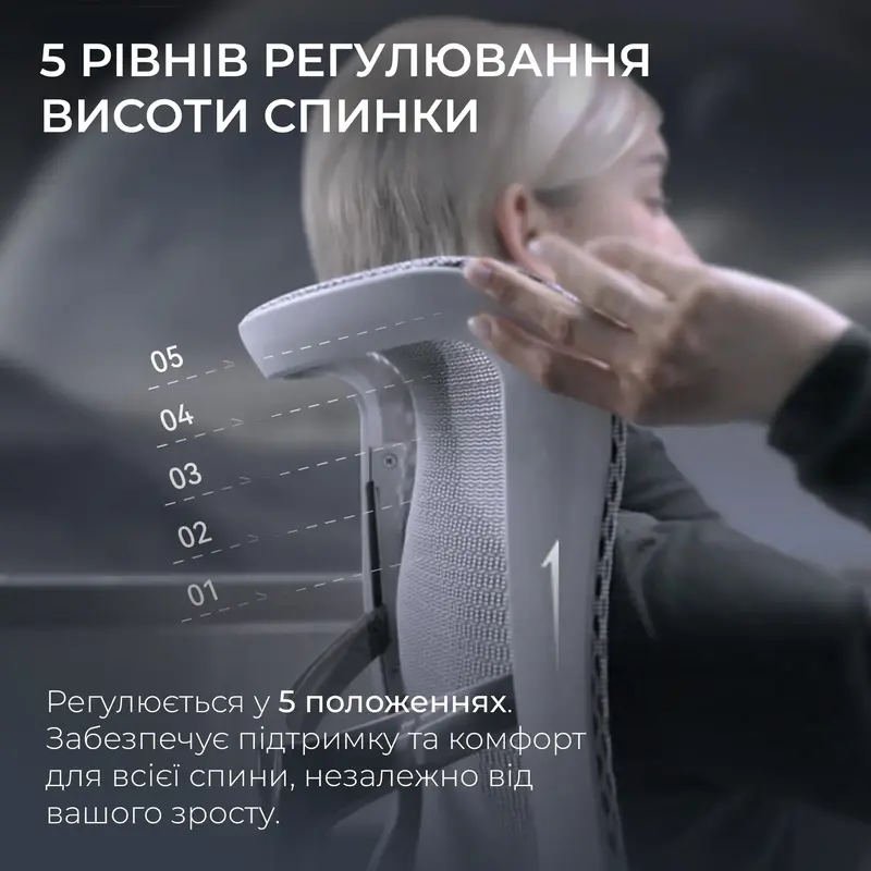 Крісло офісне Sihoo DORO S300 Mesh Light Grey - фото - №8