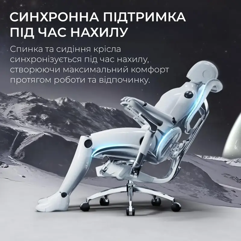 Крісло офісне Sihoo DORO S300 Mesh Light Grey - фото - №10