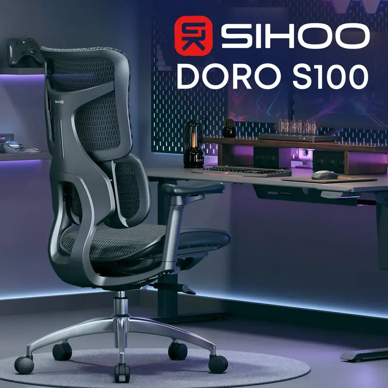 Крісло офісне Sihoo DORO S100 Mesh Black - фото - №5