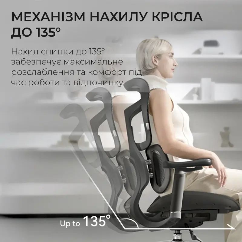 Крісло офісне Sihoo DORO S100 Mesh Black - фото - №7