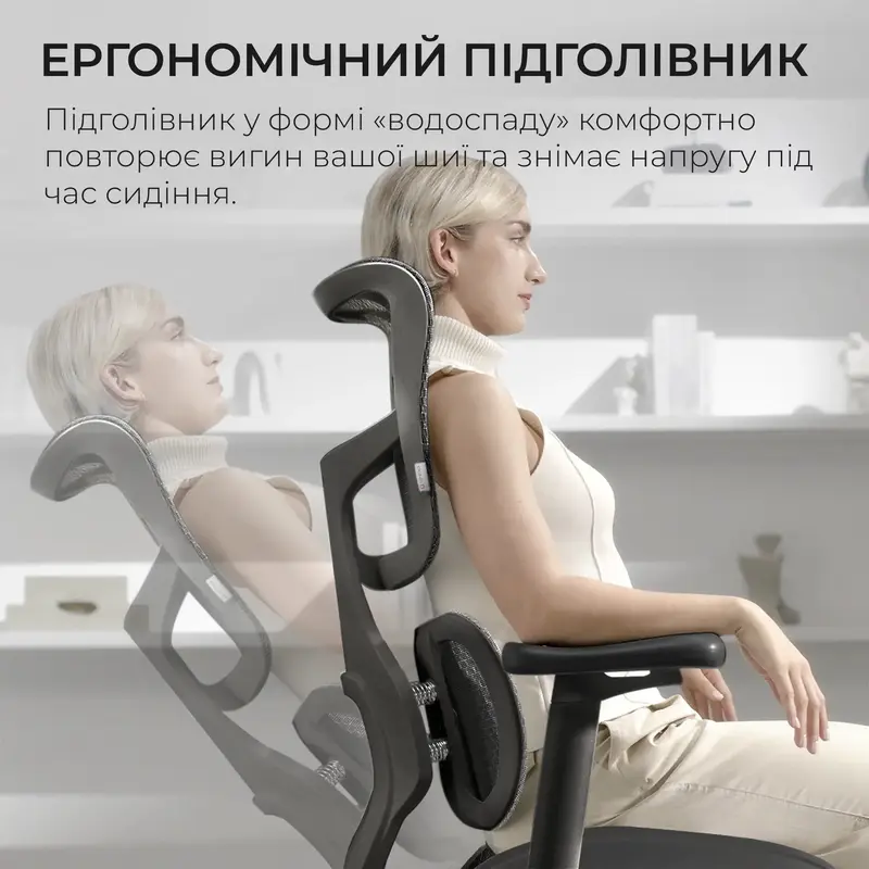 Крісло офісне Sihoo DORO S100 Mesh Black - фото - №10