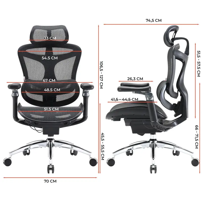 Кресло офисное Sihoo DORO C300 Pro Mesh Black ᐈ Купить Кресло