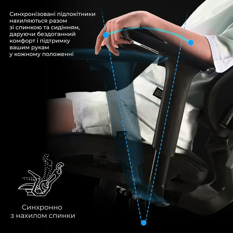 Крісло геймерське Sihoo X5C Mesh Black - фото - №10