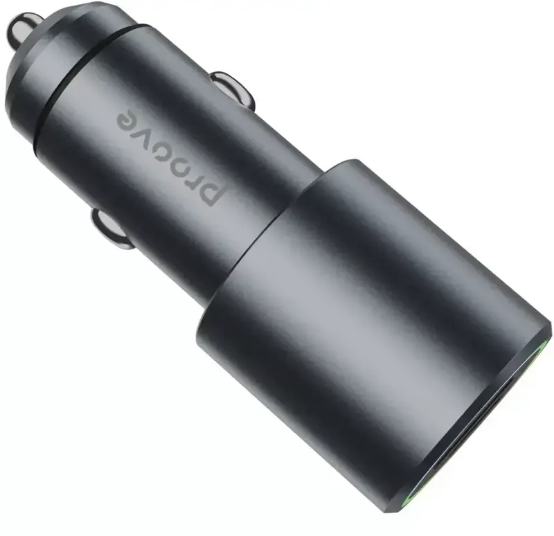 Автомобільний зарядний пристрій Proove Double Energy Plus 53W (USB + Type-C) сірий - фото - №2