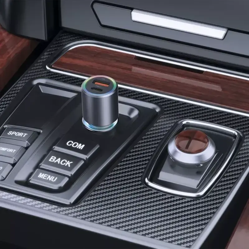 Автомобільний зарядний пристрій Proove Double Energy Plus 53W (USB + Type-C) сірий - фото - №1