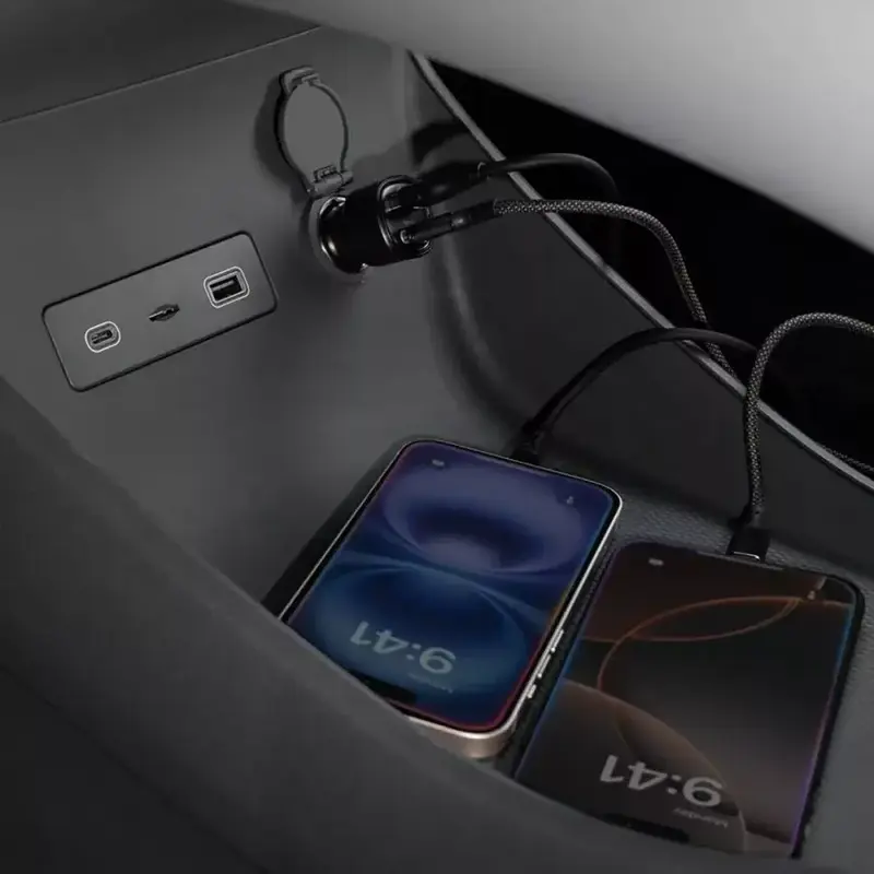 Автомобільний зарядний пристрій Proove Flash 30W (Type-C + USB) + Cable Type-C to Type-C чорний - фото - №3