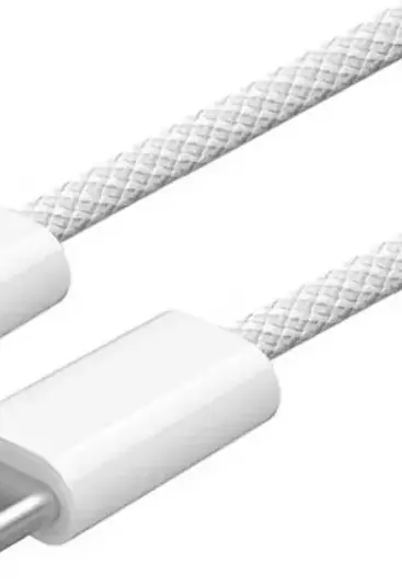 Kабель USB-С to USB-C Keephone Woven Cable (KPWCACC1MWH) 1M 60W білий - фото - №1