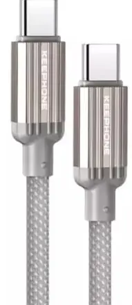 Kабель USB-С to USB-C Keephone Pitta (KPPITTACCBK) 1.2M 60W чорний - фото - №4