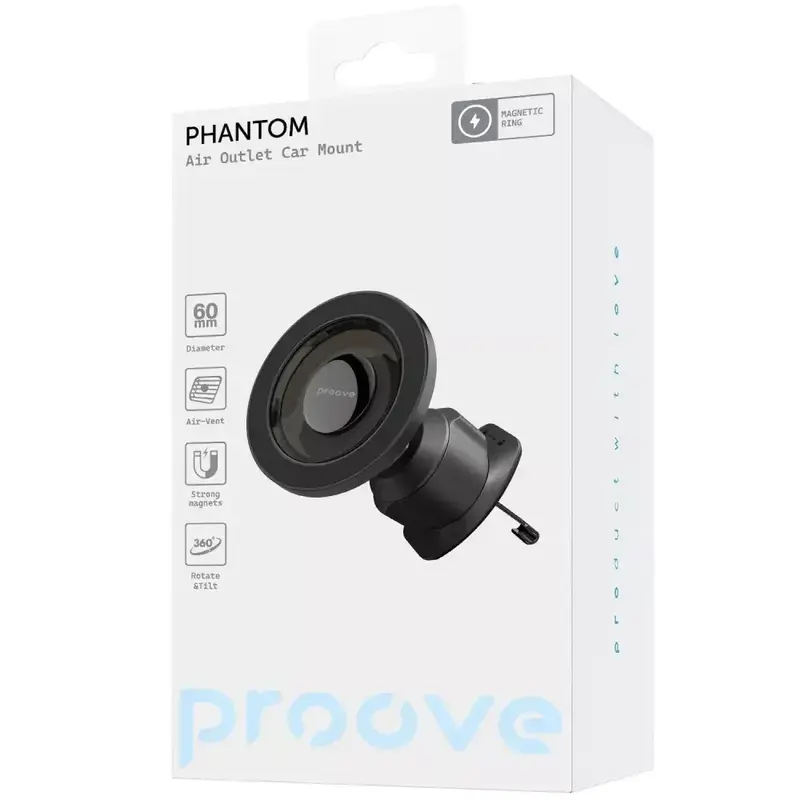 Автомобільний тримач Proove Phantom Air Outlet Car Mount (Чорний) - фото - №4