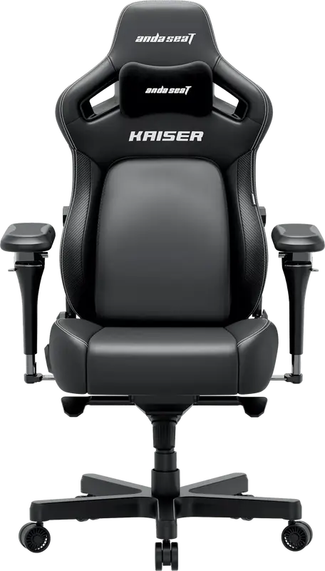 Игровое кресло Anda Seat Kaiser 4 V2 Size XL Black PVC - фото - №0