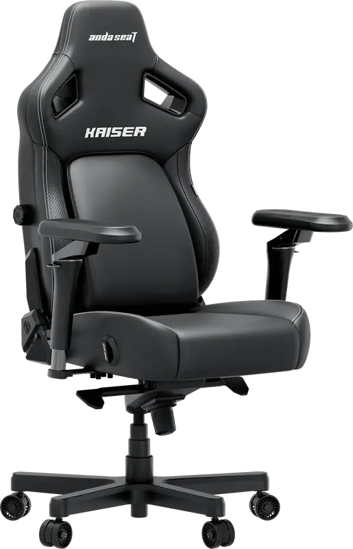 Игровое кресло Anda Seat Kaiser 4 V2 Size XL Black PVC - фото - №1