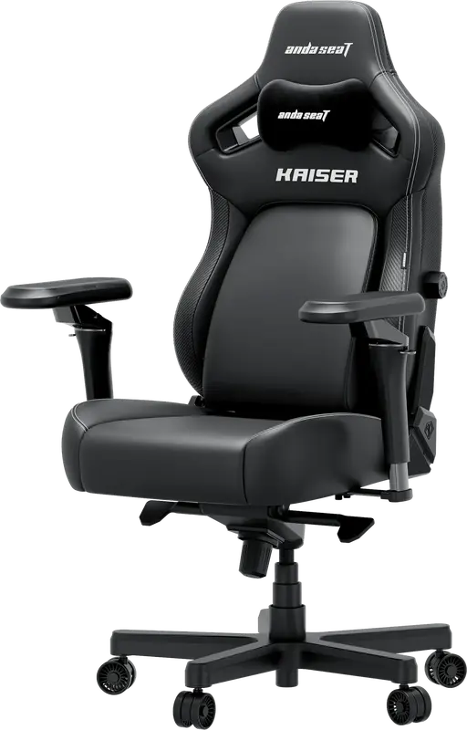 Игровое кресло Anda Seat Kaiser 4 V2 Size XL Black PVC - фото - №2