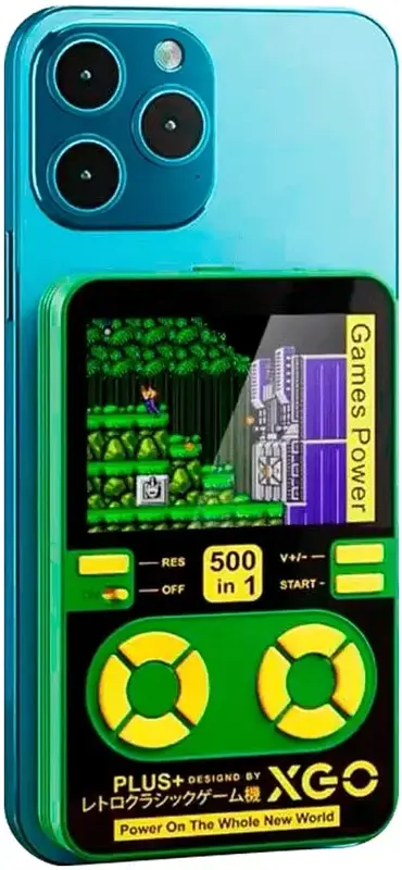 Доп батарея XGO 5000 мА/h з вбудованою ігровою консолю 500 в1 Чорна - фото - №4