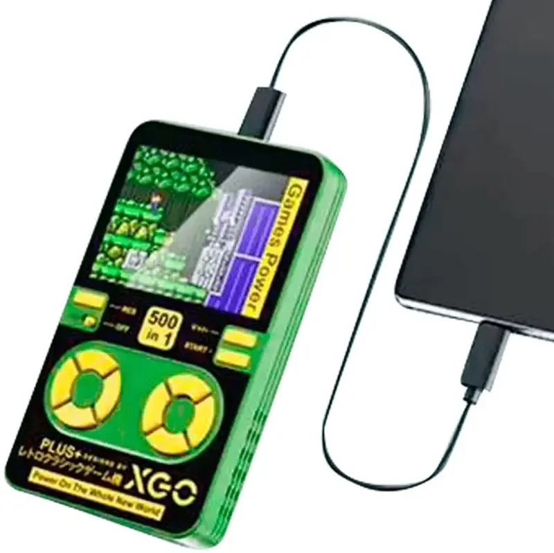 Доп батарея XGO 5000 мА/h з вбудованою ігровою консолю 500 в1 Чорна - фото - №3