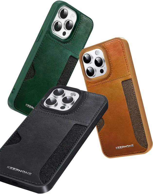 Чохол Keephone Carmen Series Leather Case for 15 Pro Black (MC-0125ip15pblk) - фото - №5