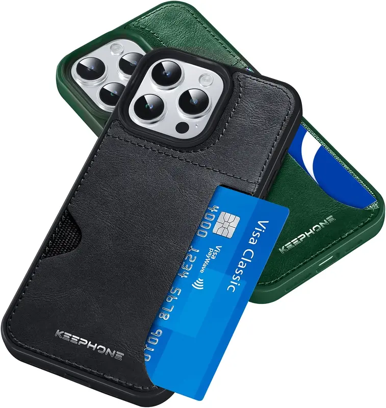 Чохол Keephone Carmen Series Leather Case for 15 Pro Black (MC-0125ip15pblk) - фото - №3