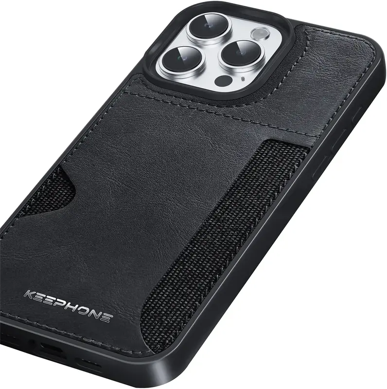 Чохол Keephone Carmen Series Leather Case for 15 Pro Black (MC-0125ip15pblk) - фото - №6