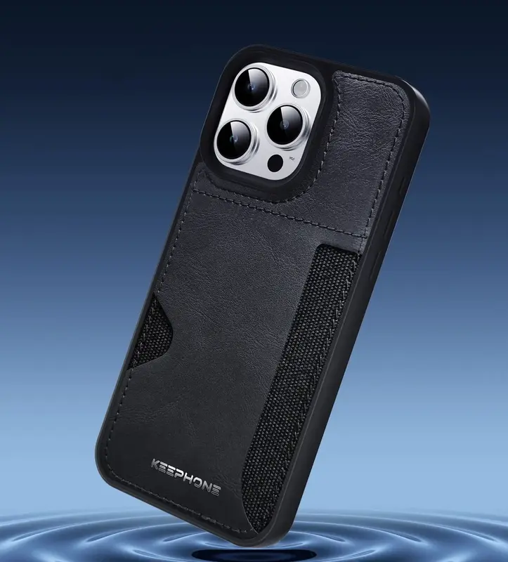 Чохол Keephone Carmen Series Leather Case for 15 Pro Black (MC-0125ip15pblk) - фото - №7