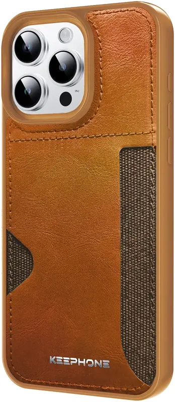 Чохол Keephone Carmen Series Leather Case for 15 Pro Brown (MC-0125ip15pbrn) - фото - №0