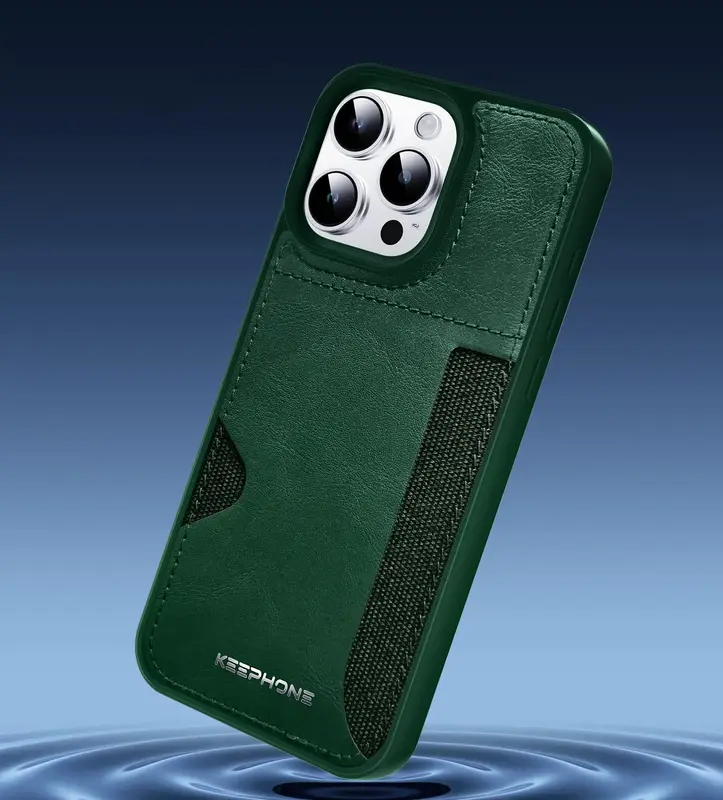 Чехол Keephone Carmen Series Leather Case for 15 Pro Green (MC-0125ip15pgrn) - фото - №5
