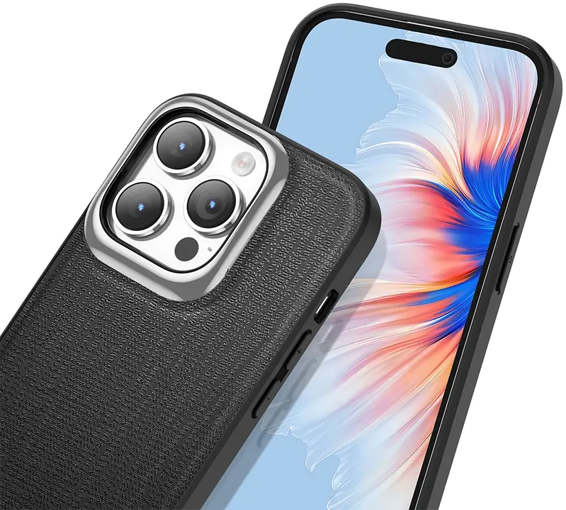 Чехол Keephone Fabrica Series Case for 15 Pro Black (MC-0073ip15pblk) - фото - №3