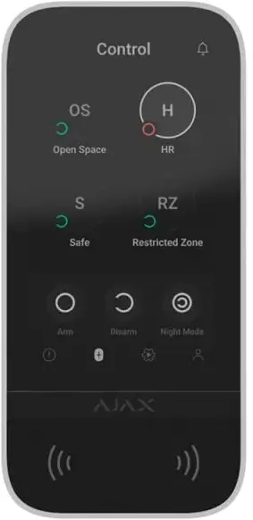 Клавіатура Ajax KeyPad TouchScreen (8EU) ASP white - фото - №0