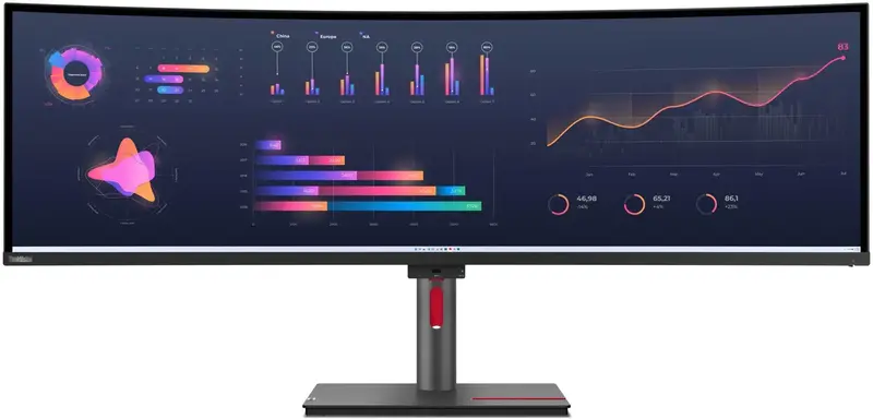 Монітор Lenovo 49" 32:9 IPS (63DBRAT1UA) - фото - №0