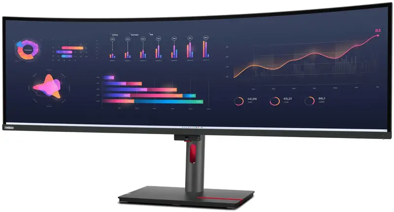 Монітор Lenovo 49" 32:9 IPS (63DBRAT1UA) - фото - №2