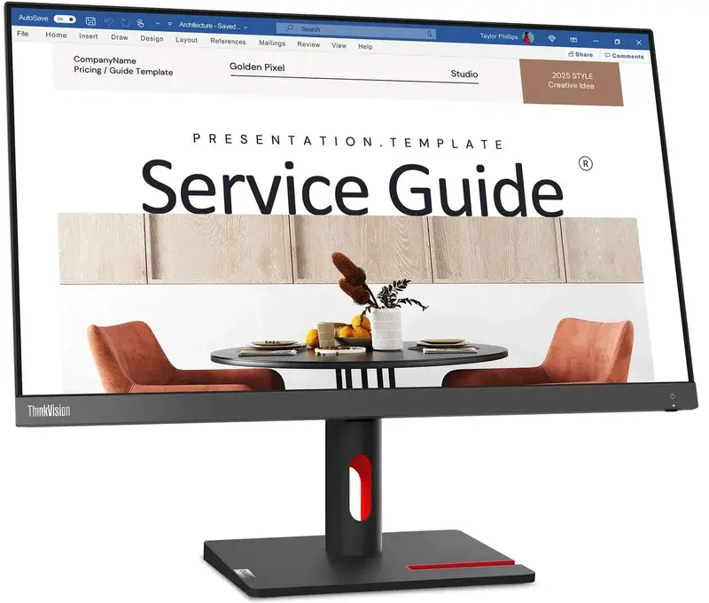 Монітор Lenovo 23,8" 16:9 IPS (63DEKAT3EU/63DEKAT3UA) - фото - №2