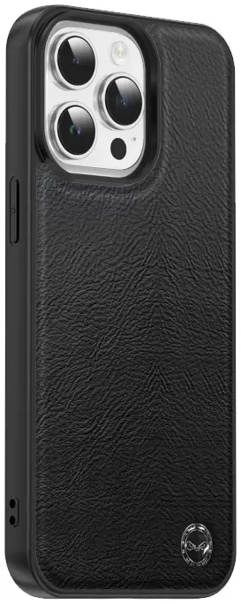 Чохол Keephone Lucca Waxed Leather Case for 15 Pro Black (MC-0078ip15pblk) - фото - №1