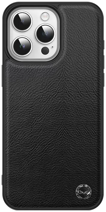 Чохол Keephone Lucca Waxed Leather Case for 15 Pro Black (MC-0078ip15pblk) - фото - №0