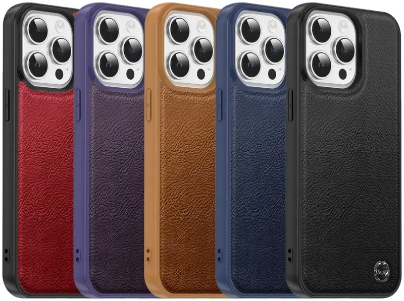 Чохол Keephone Lucca Waxed Leather Case for 15 Pro Black (MC-0078ip15pblk) - фото - №3