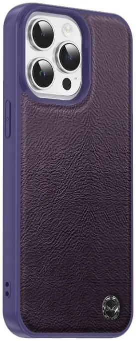 Чехол Keephone Lucca Waxed Leather Case for 15 Pro Purple (MC-0078ip15pprp) - фото - №1